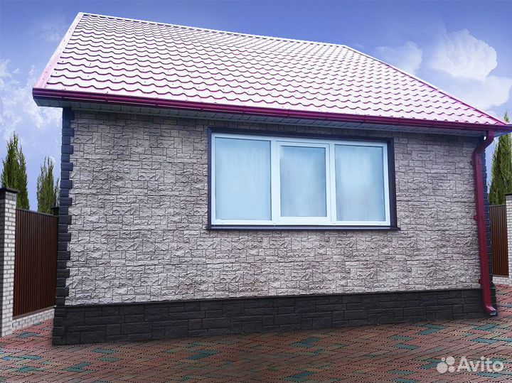 Фасадные панели Fineber стандарт Камень дикий песо