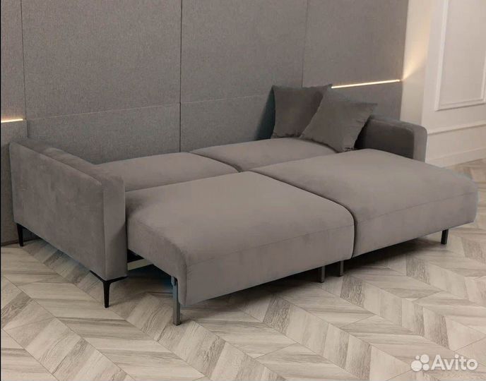 Диван раскладной прямой на ножках
