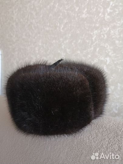 Норковая шапка мужская ушанка