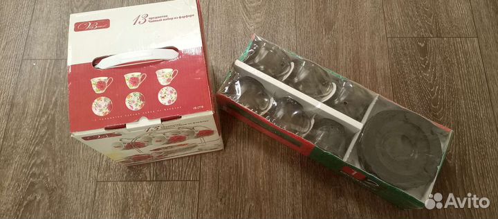 Сервиз чайный стекло и фарфор