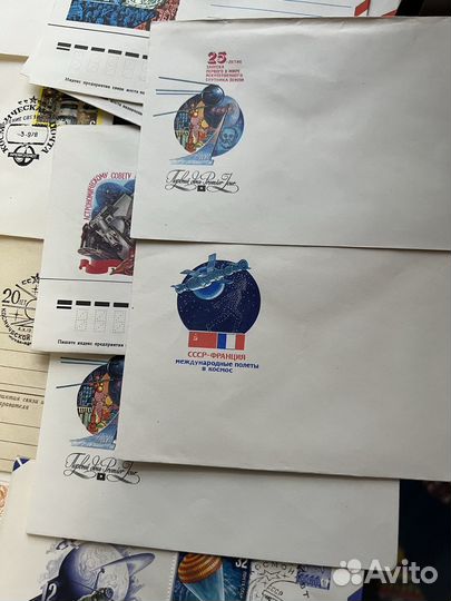 Открытки и конверты спецгашения (космос)