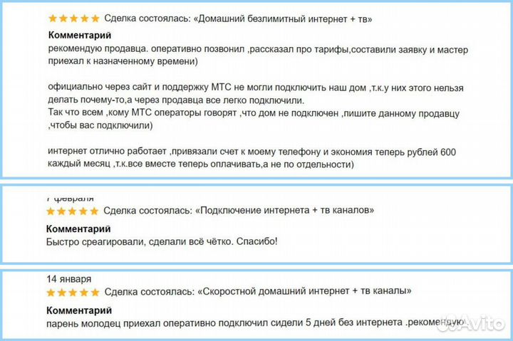 Подключение домашнего интернета и каналов ТТК
