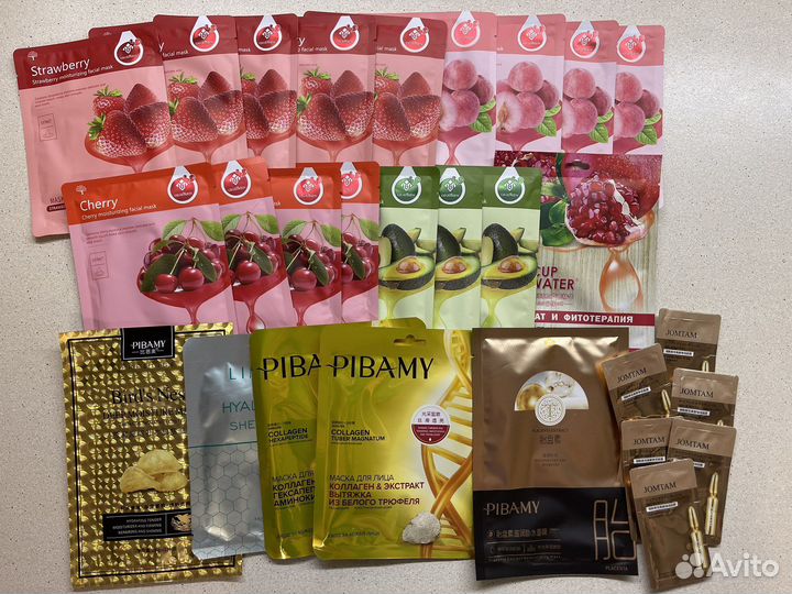 Маски для лица и корейский крем. Цена за все