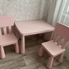 Стол и 2 стула детских маммут IKEA