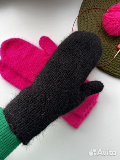 Варежки вязаные