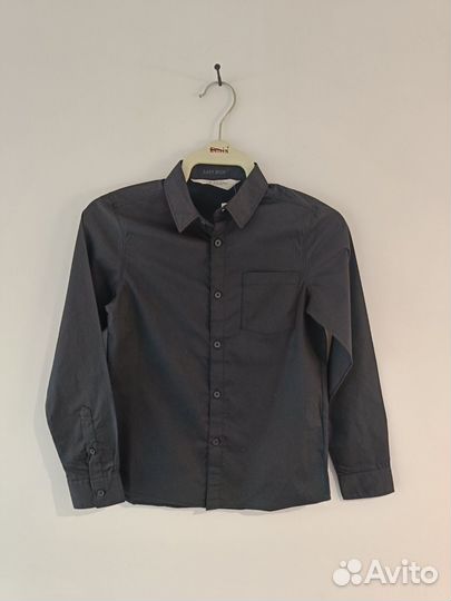 Рубашка для мальчика 134, H&M новая черная