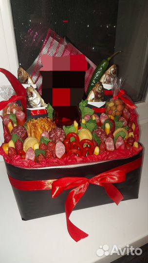 Мужской букет, букет из колбас, съедобный букет