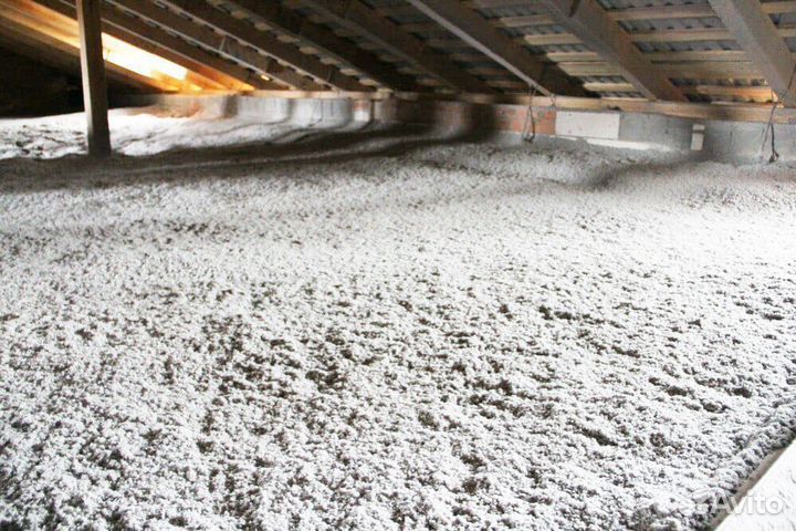 Утепление домов эковатой