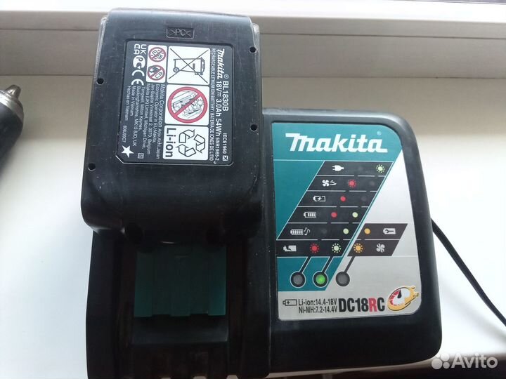 Аккумулятор 1830b, шуруповерт makita 18v ddf 459