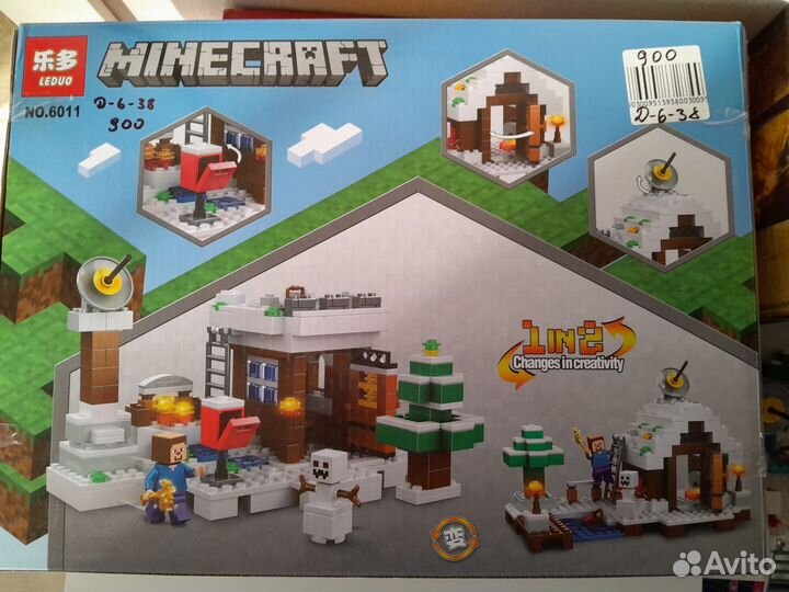 Lego майнкрафт зимний домик