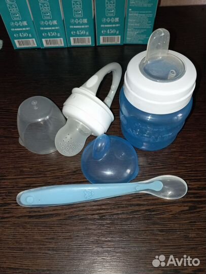 Поильник Awent,ниблер Dr. Browns, ложечка
