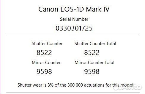 Canon EOS 1D Mark IV (пробег 8.500, как новый)