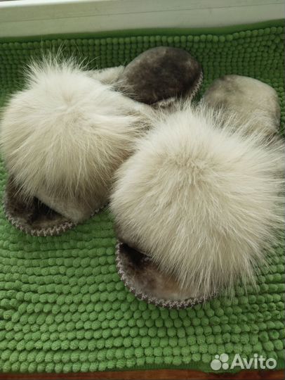 Тапочки натуральный мех размер. 39- 40
