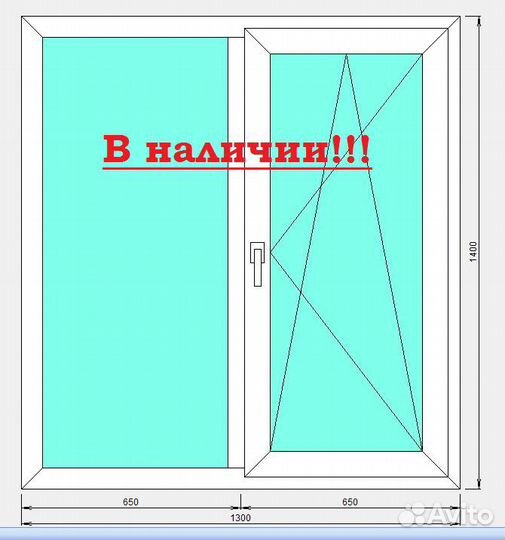 Стандартное пвх окно (кухня)