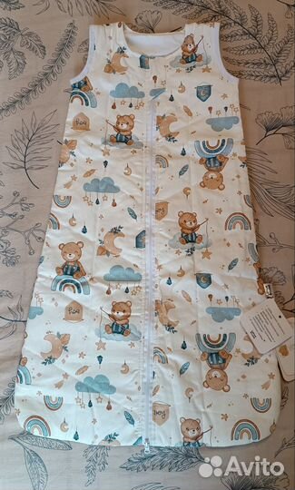 Детский спальный мешок утепленный новый