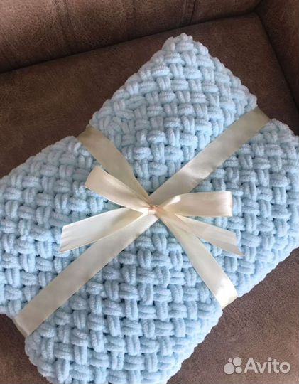 Плед детский вязаный ручная работа