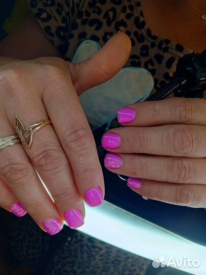 Маникюр с покрытием, наращивание