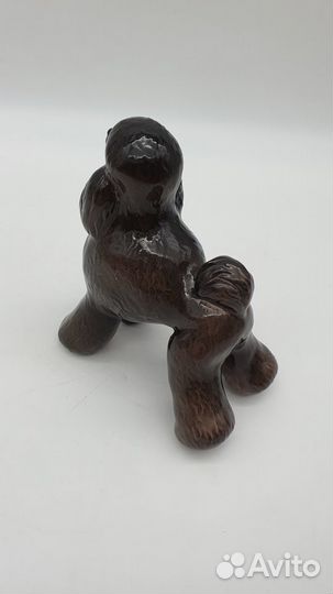 Фигурка Пудель бульдог Астраханский фарфоровый за