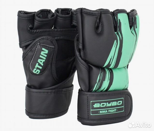 Перчатки MMA BoyBo Stain BGM311 флекс, голубой (XS)