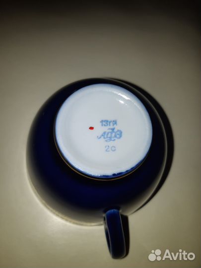 Кобальтовый чайный сервиз Золотой Фриз