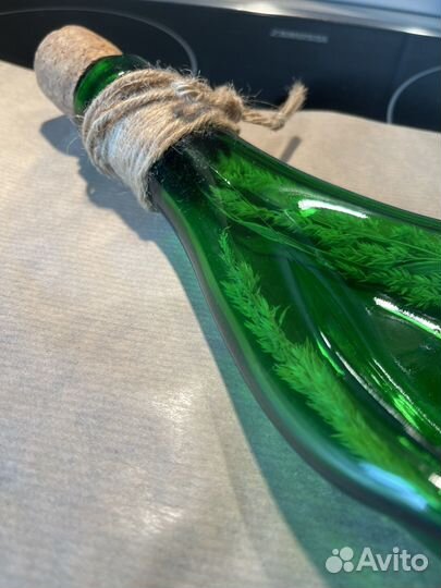 Бутылка стеклянная тарелка