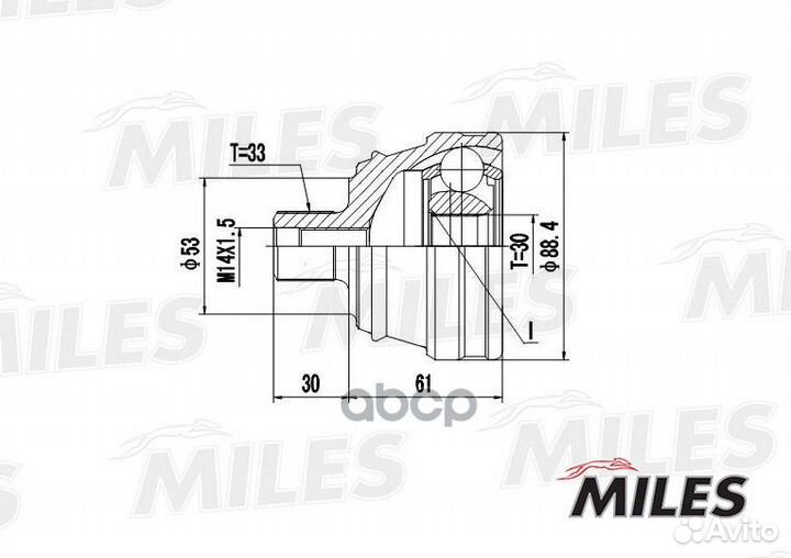 Шрус наружный GA20015 Miles