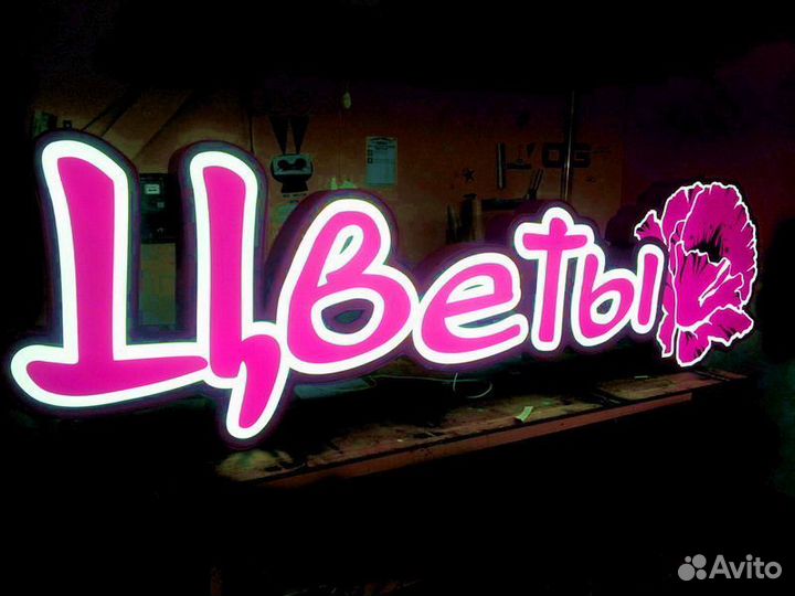 Вывеска для магазина-цветы