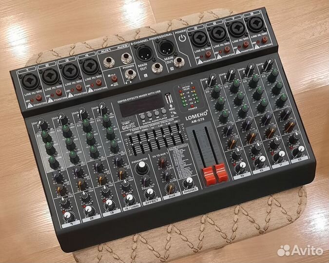 Микшер Lomeho AM-GT8 Микшерный пульт 99FX-BT-USB
