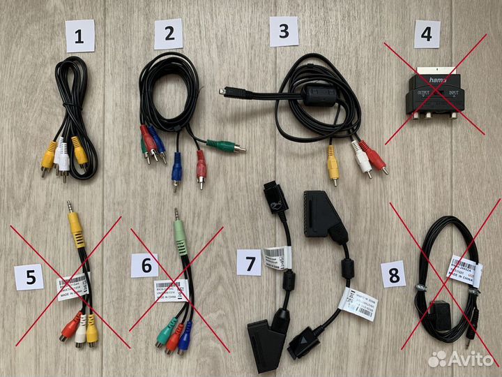 Кабеля: Sony MiniDV, RCA, scart, BN39-01154C/A