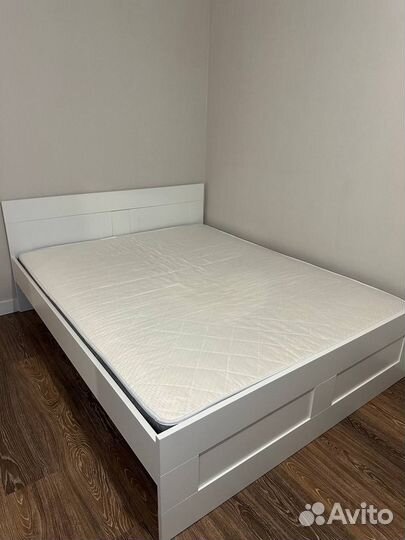 Комплект Кровать Istra, цвет Белый + Матрас Basic