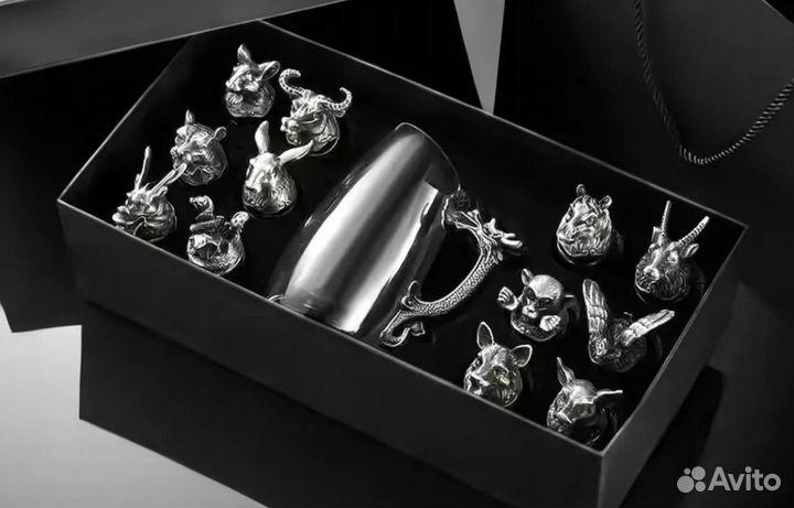 Стопки перевертыши 12 шт и графин