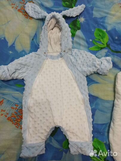 Конверт-одеяло на выписку и комбинезон