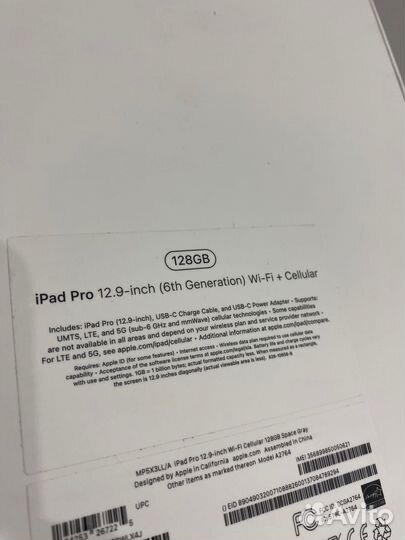 iPad pro 12.9 m2 2022 128gb LTE