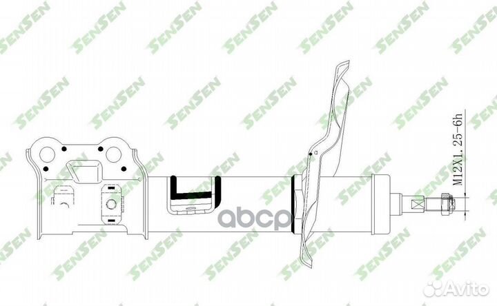 Амортизатор hyundai I30 07- перед. лев. 4214142