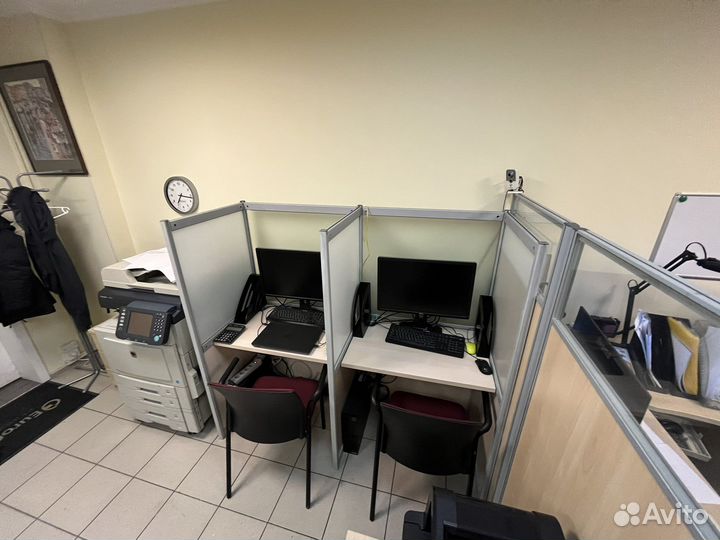 Рабочее место- столешница и перегородки 2 шт