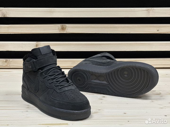 Зимние кроссовки Nike Air Force 1 Hi с мехом, р.45