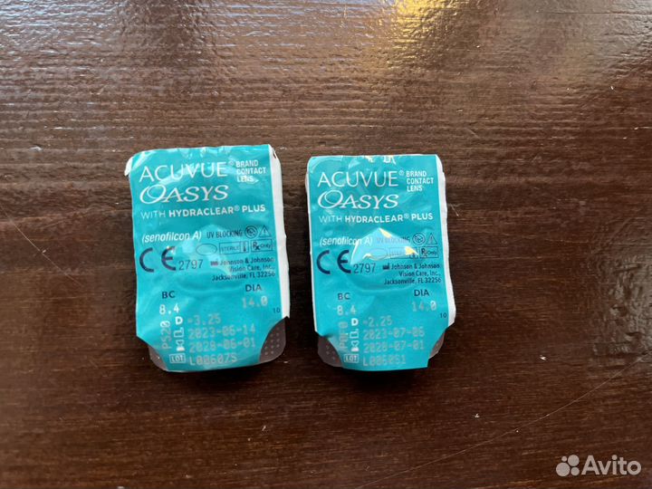Линзы двухнедельные -2,25 и -3,25