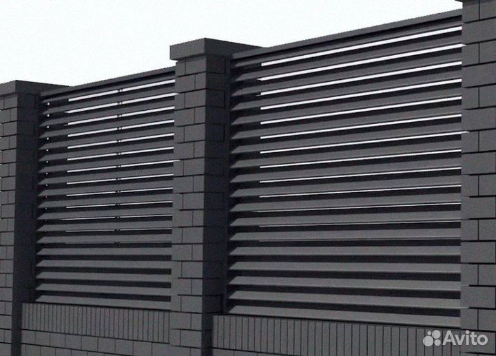 Забор жалюзи с установкой