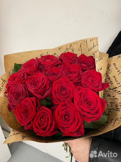 Розы 15 штук 70 см