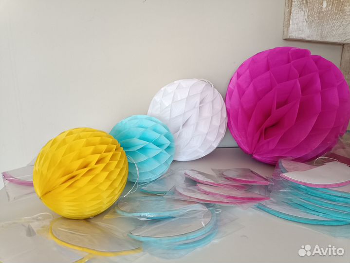 Бумажное украшение шар для декора
