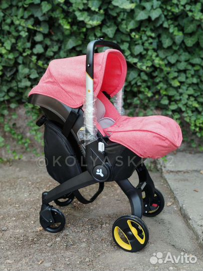 Коляска автокресло foofoo 4 в 1 (pink)