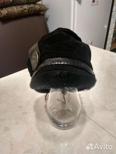 Шапка кепи замшевая женская натуральная новая