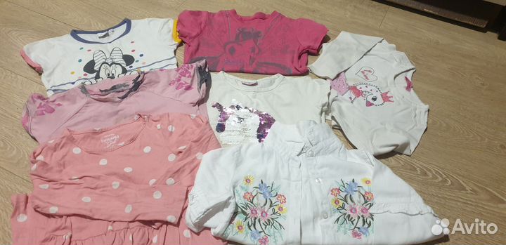 Большой пакет вещей на девочку и пакет обуви