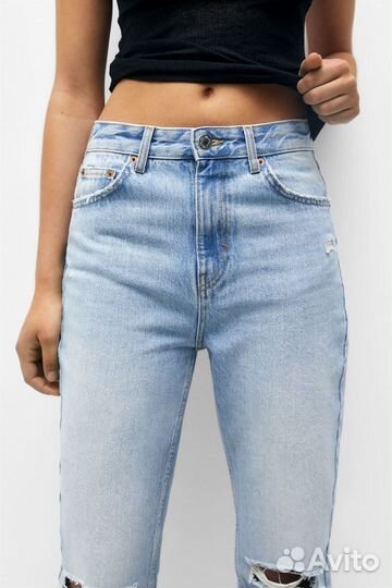 Джинсы мом Pull&bear
