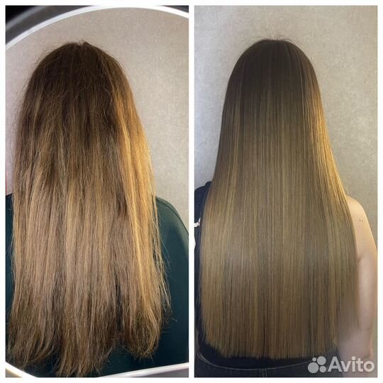 Кератиновое выпрямление волос /Ботокс