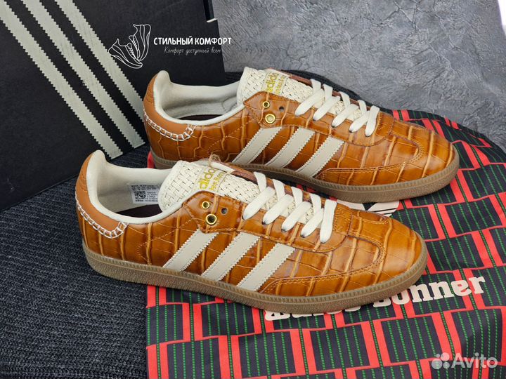 Adidas samba x Wales Bonner Croc Night brown