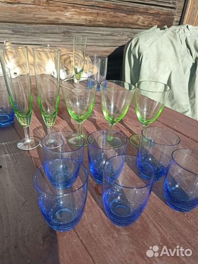 Цветное стекло СССР бокалы, стопки