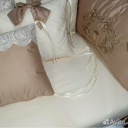 Комплект в кроватку премиум сатин