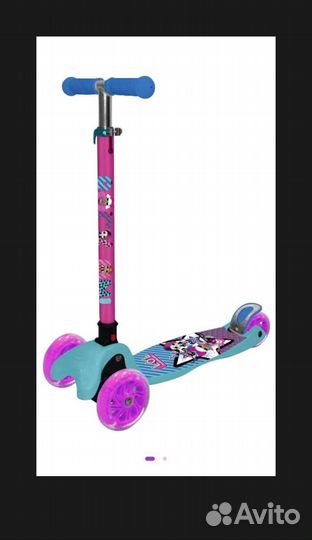 Самокат-кикборд LOL(светятся колеса)