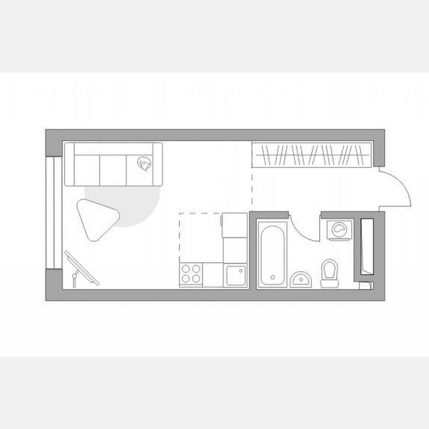 Квартира-студия, 26,2 м², 5/25 эт.